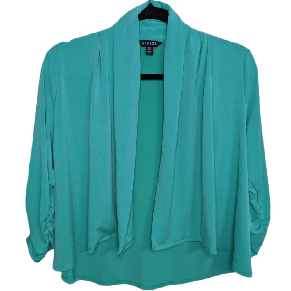 George Teal Open-Front Cardigan Size 4-6 🌊